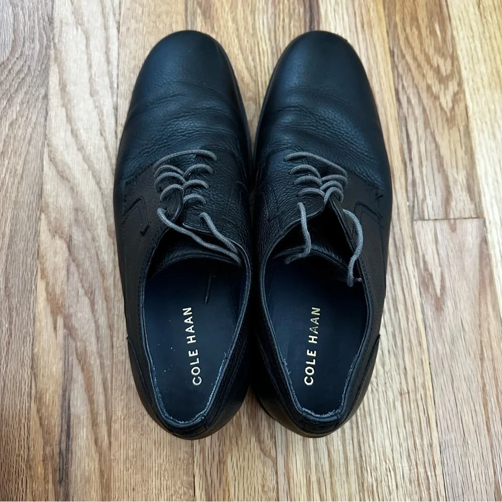 Cole Haan Nelson Plain Black Leather Oxford Dress Shoes C25809 Men’s Size 8.5 M